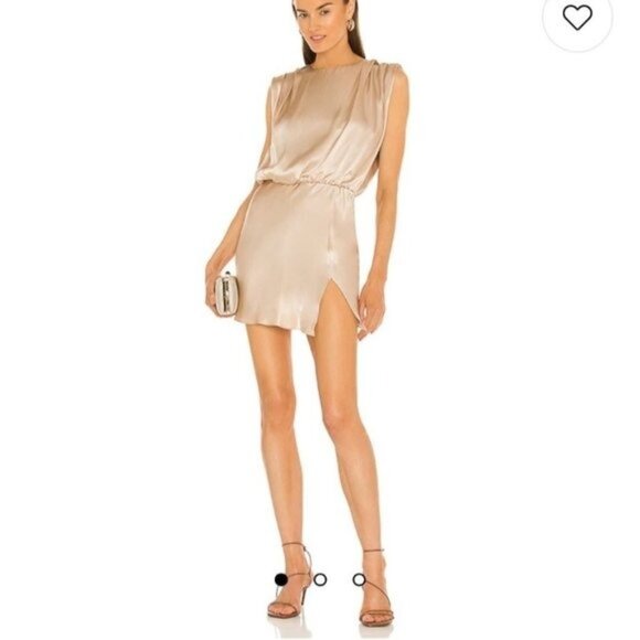 Amanda Uprichard Camela Dress in Bone - Picture 1 of 10